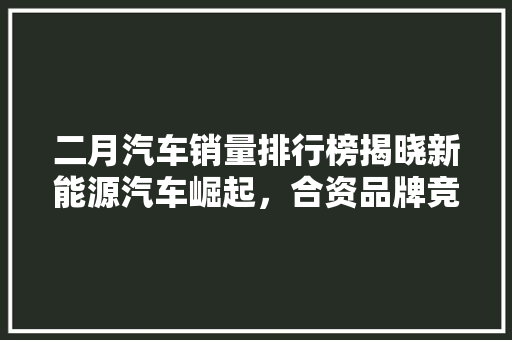 二月汽车销量排行榜揭晓新能源汽车崛起，合资品牌竞争加剧 新车资讯
