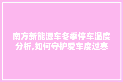 南方新能源车冬季停车温度分析,如何守护爱车度过寒冷冬季
