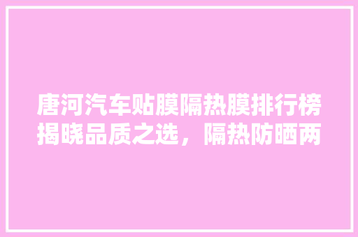 唐河汽车贴膜隔热膜排行榜揭晓品质之选，隔热防晒两不误 汽车轮胎