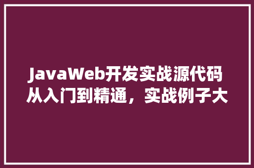 JavaWeb开发实战源代码从入门到精通，实战例子大