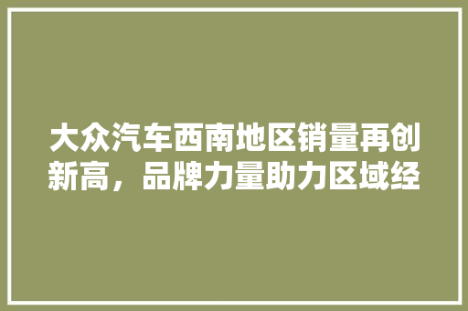 大众汽车西南地区销量再创新高，品牌力量助力区域经济发展
