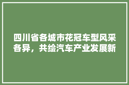 四川省各城市花冠车型风采各异，共绘汽车产业发展新蓝图