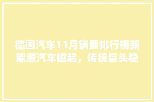 德国汽车11月销量排行榜新能源汽车崛起，传统巨头稳坐江山