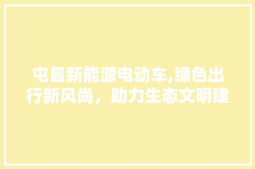 屯昌新能源电动车,绿色出行新风尚，助力生态文明建设
