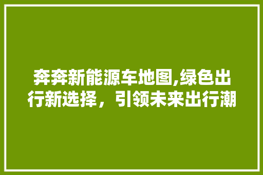奔奔新能源车地图,绿色出行新选择，引领未来出行潮流