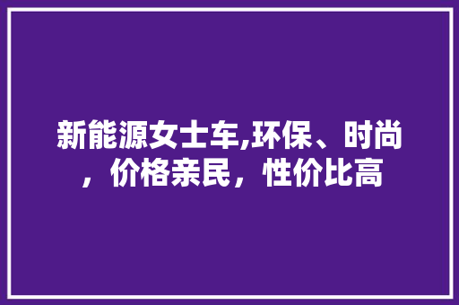 新能源女士车,环保、时尚，价格亲民，性价比高