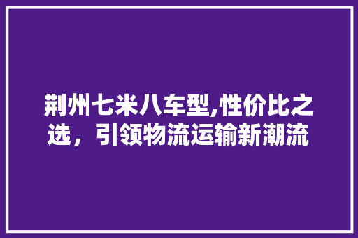 荆州七米八车型,性价比之选，引领物流运输新潮流