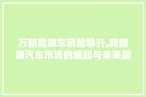万新能源车销量攀升,新能源汽车市场的崛起与未来展望