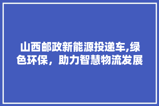山西邮政新能源投递车,绿色环保，助力智慧物流发展