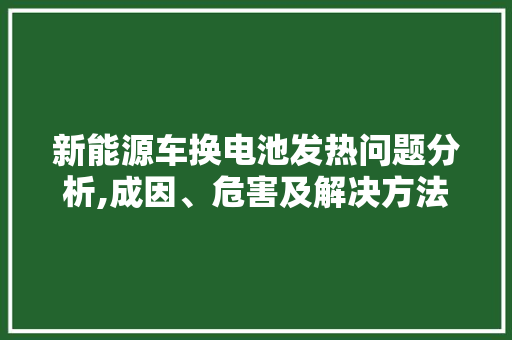 新能源车换电池发热问题分析,成因、危害及解决方法 汽车展览