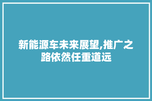 新能源车未来展望,推广之路依然任重道远 汽车配件