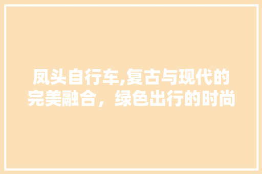 凤头自行车,复古与现代的完美融合，绿色出行的时尚选择