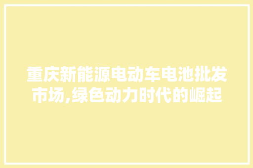 重庆新能源电动车电池批发市场,绿色动力时代的崛起与展望