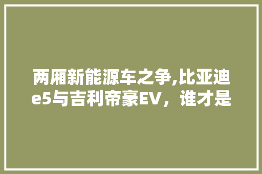 两厢新能源车之争,比亚迪e5与吉利帝豪EV，谁才是最优之选