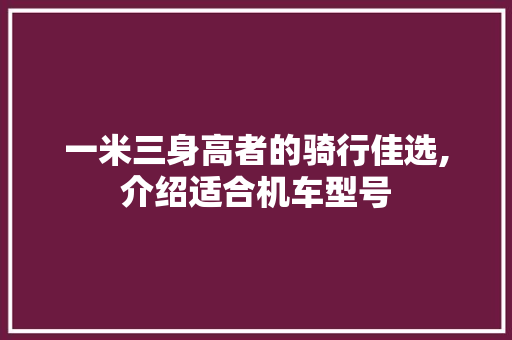 一米三身高者的骑行佳选,介绍适合机车型号