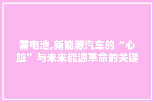 蓄电池,新能源汽车的“心脏”与未来能源革命的关键