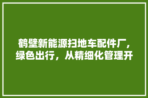 鹤壁新能源扫地车配件厂,绿色出行，从精细化管理开始