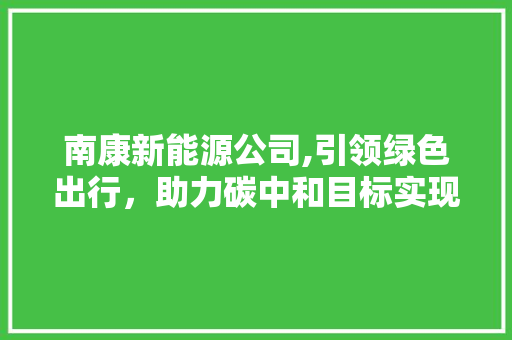 南康新能源公司,引领绿色出行，助力碳中和目标实现