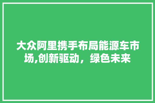 大众阿里携手布局能源车市场,创新驱动，绿色未来