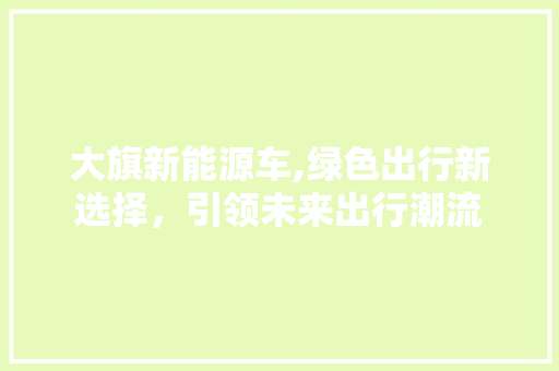 大旗新能源车,绿色出行新选择，引领未来出行潮流