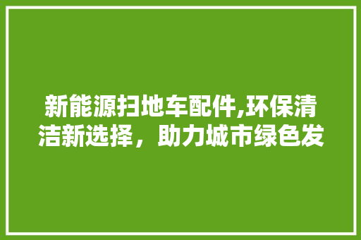 新能源扫地车配件,环保清洁新选择，助力城市绿色发展