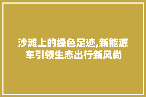 沙滩上的绿色足迹,新能源车引领生态出行新风尚