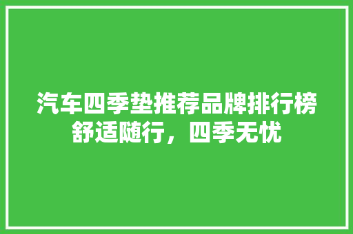 汽车四季垫推荐品牌排行榜舒适随行，四季无忧 车载导航